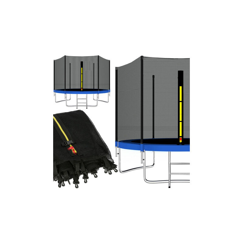foto del prodotto springos rete da esterno per trampolini per 6 pali con diametro 305 cm altezza 180 cm rete di sicurezza rete anticaduta accessori per trampolini