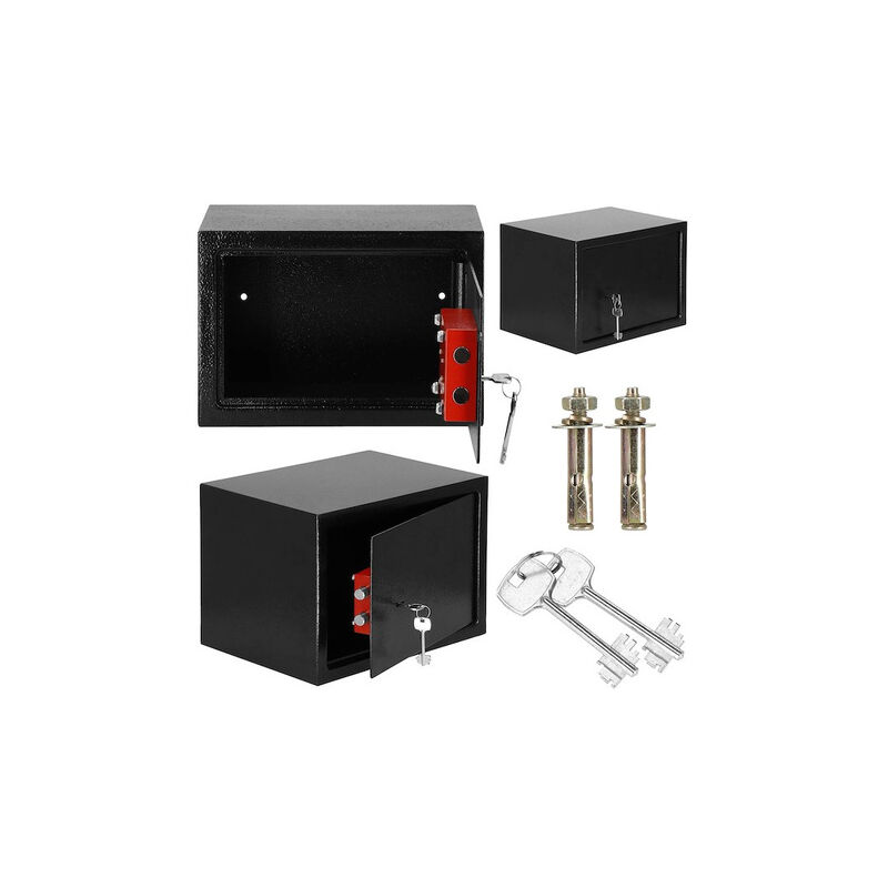 foto del prodotto springos safe domestico con chiave, cassetta porta denaro nera di 31 cm.