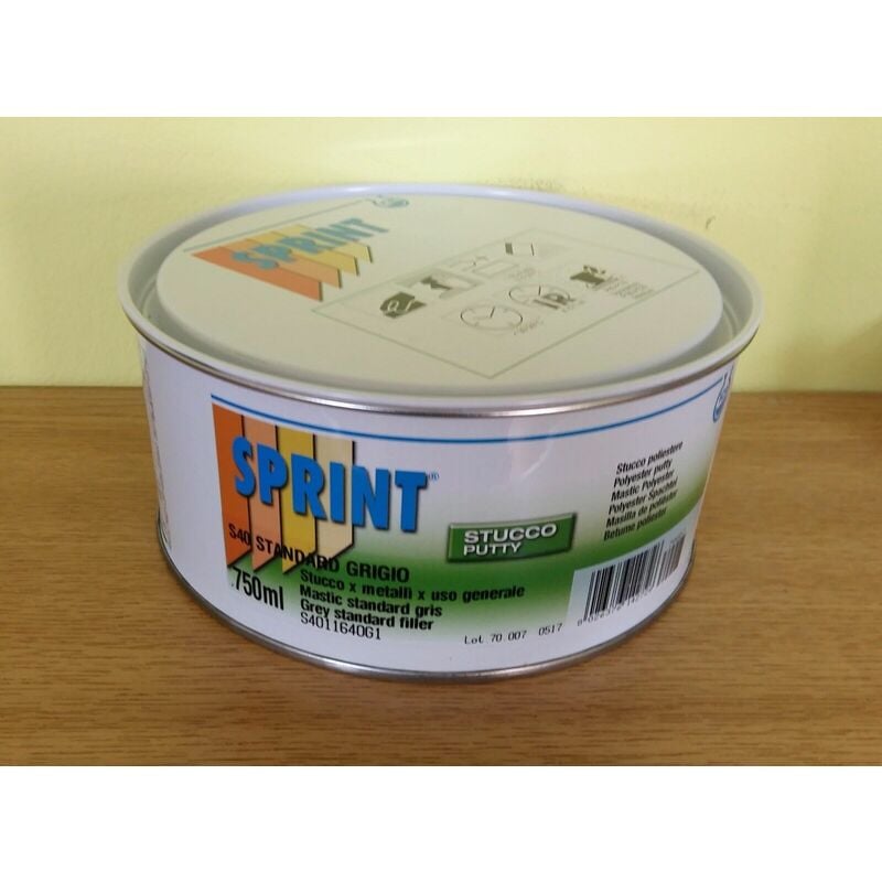foto del prodotto sprint stucco poliestere metallico bicomponente s40 per metalli grigio 750 ml
