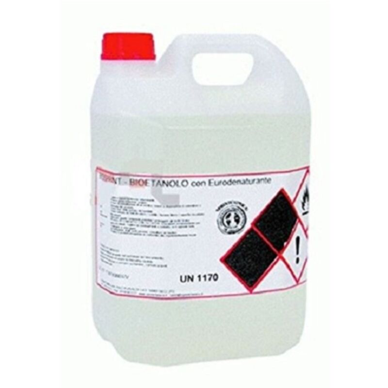 foto del prodotto sprintchimica 5 lt di combustibile liquido bioetanolo per biocamini in bottiglia ecocompatibile
