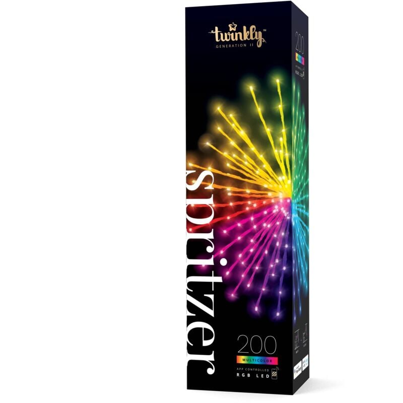 foto del prodotto spritzer rgb, decorazione luci led per esterno e interno, luci led smart multicolore, compatibile con alexa e google home, luci decorativwe, ip44,