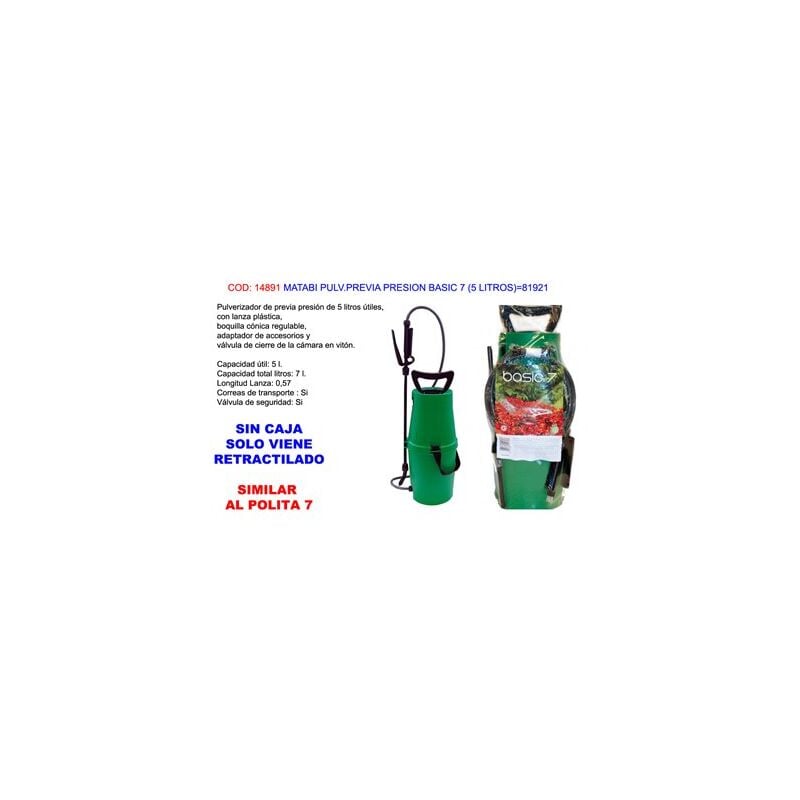foto del prodotto spruzzatore a prepressione matabi basic 7 5 l 81921