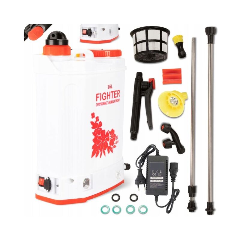 foto del prodotto spruzzatore a zaino a batteria 16l con lancia lunga e ugelli a pressione