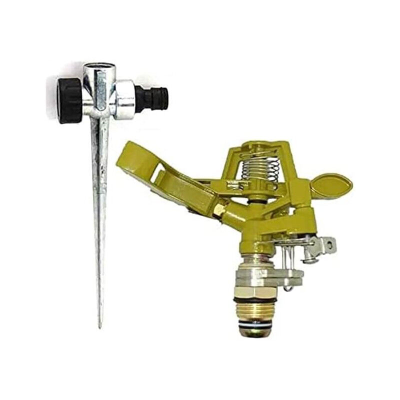 foto del prodotto spruzzatore da giardino in ottone zinco regolabile spruzzatore a impatto 1 2 supporto spruzzatore da giardino