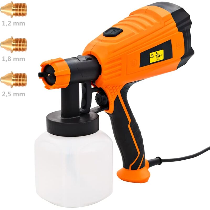 foto del prodotto spruzzatore di vernice elettrico con 3 ugelli 500 w 800 ml vidaxl