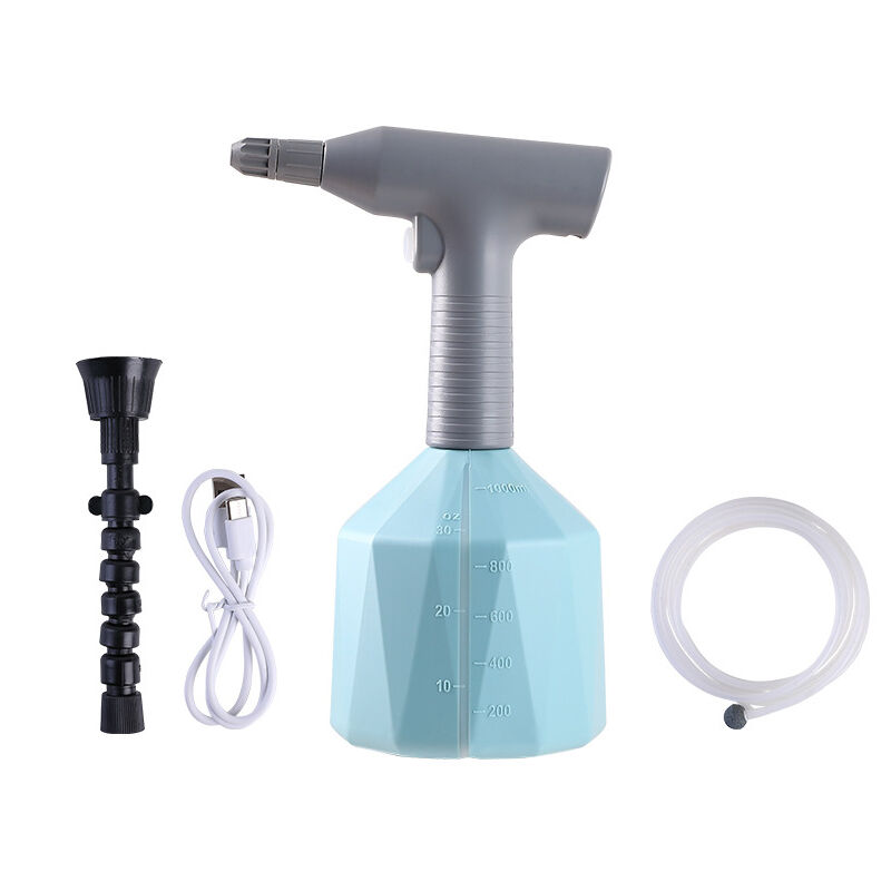 foto del prodotto spruzzatore elettrico con ugello nebulizzatore, annaffiatoio portatile per prato e giardino blu 1l 