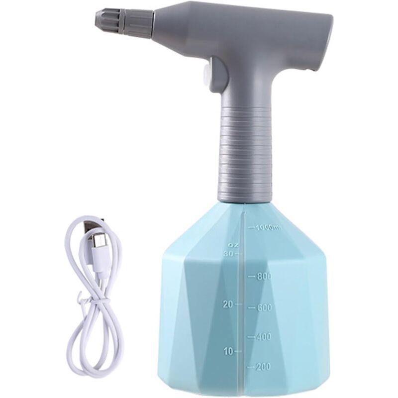 foto del prodotto spruzzatore elettrico con ugello nebulizzatore, spruzzatore d acqua portatile per prato e giardino blu 1l 