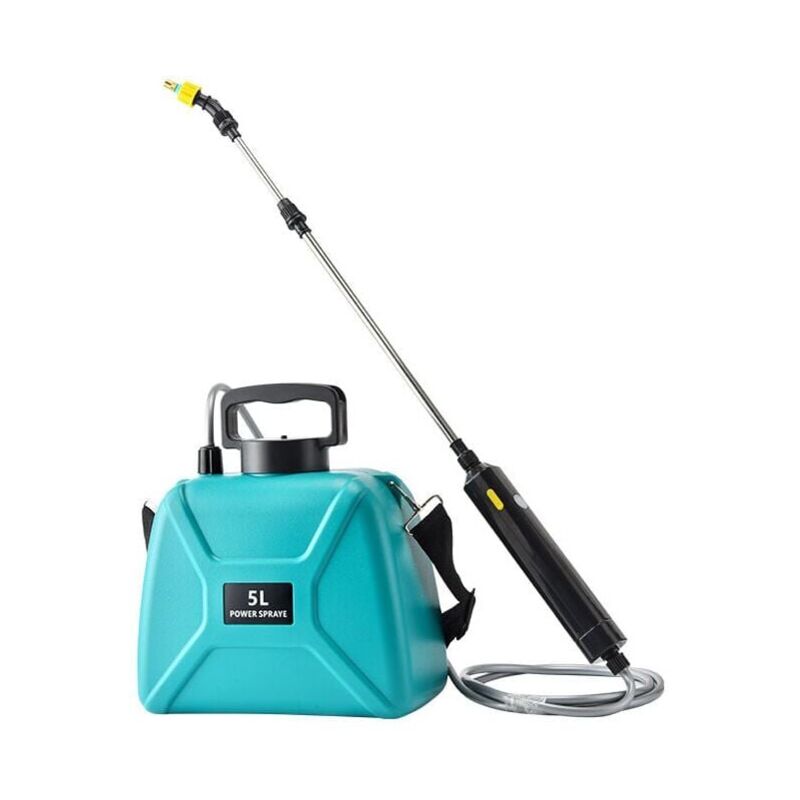 foto del prodotto spruzzatore elettrico da giardino con 3 ugelli regolabili, spruzzatore per la protezione delle piante ricaricabile tramite usb per giardino, diserbo