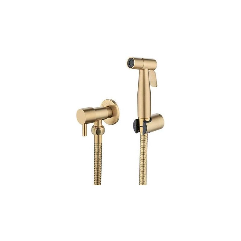 foto del prodotto spruzzatore per bidet in acciaio inossidabile, kit spruzzatore per bidet, spruzzatore per rubinetto, spruzzatore per wc shattaf oro 