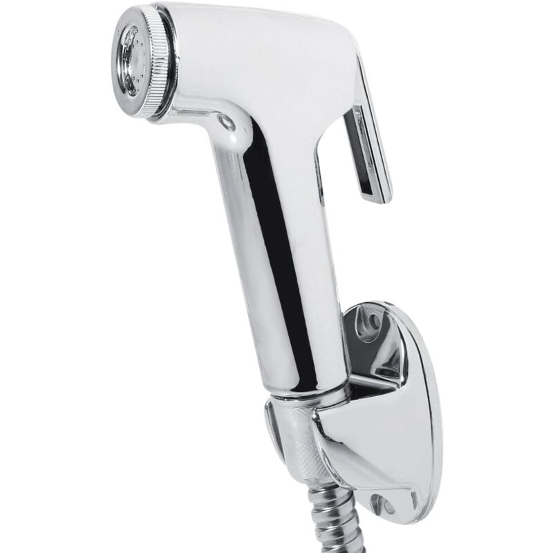 foto del prodotto spruzzatore per bidet portatile, spruzzatore per bidet multifunzione, spruzzatore per doccia con supporto per tubo flessibile e montaggio a parete
