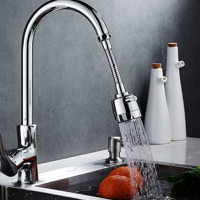 foto del prodotto spruzzatore per rubinetto anti schizzo girevole a 360 , prolunga per rubinetto anti schizzo regolabile in acciaio inossidabile, prolunga per