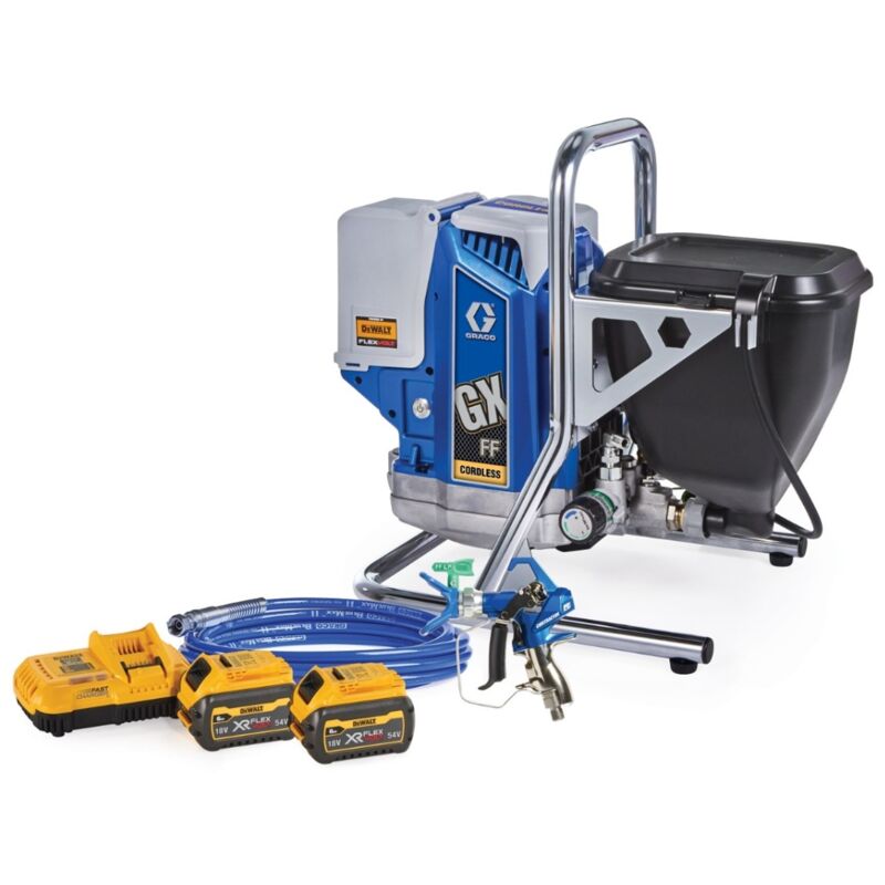foto del prodotto spruzzatore portatile graco airless gx ff 2 batterie 54v 6.0ah caricabatterie 25u466