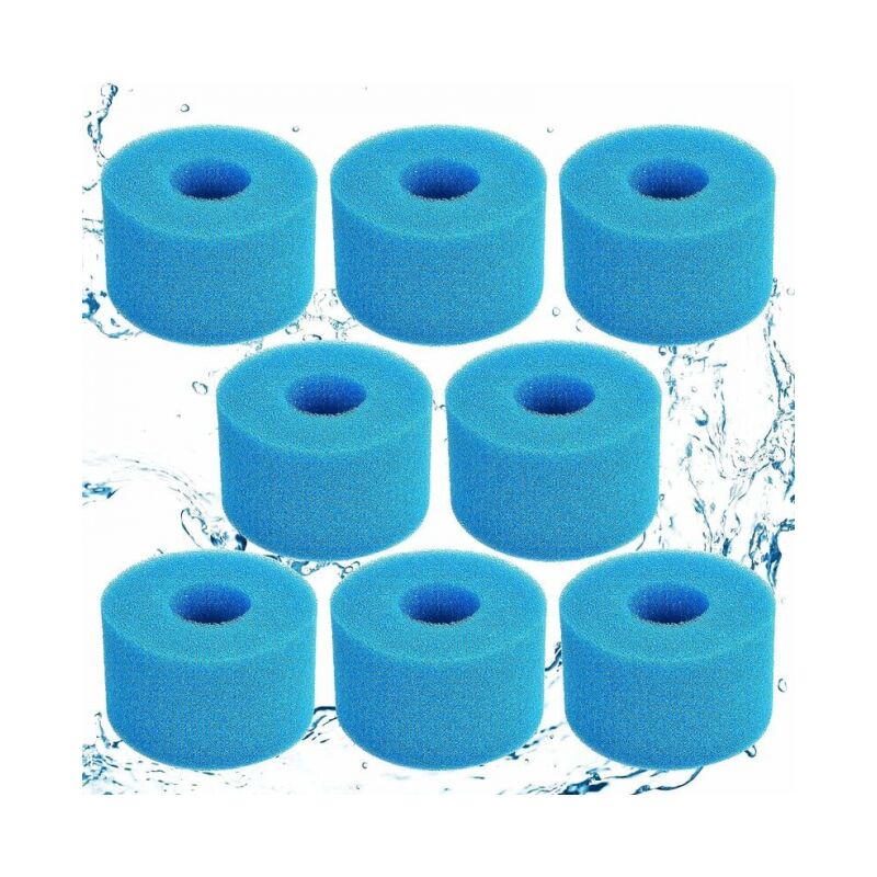 foto del prodotto spugna filtrante, cartuccia filtrante in schiuma, schiuma per filtro piscina, riutilizzabile e lavabile, filtro in schiuma per spa, piscina, jacuzzi