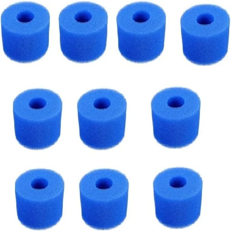 immagine 0 del prodotto spugna filtrante tipo s1 per filtri per piscina in schiuma, 10 pezzi, cartuccia filtrante riutilizzabile e lavabile per intex tipo s1 per piscina,