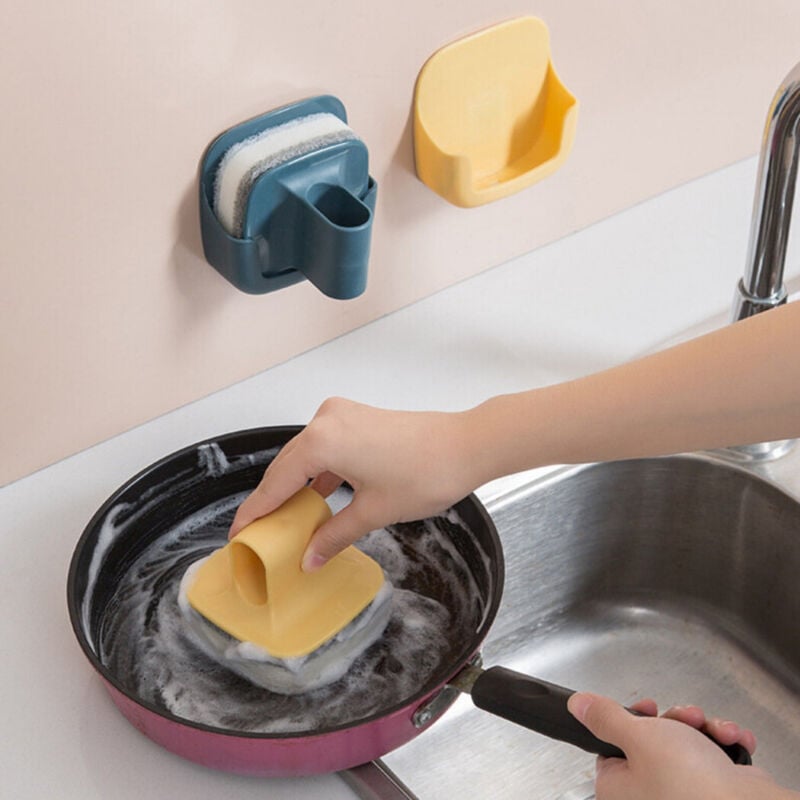 foto del prodotto spugna magica con portaspugna ecologica pulisci cancella rimuovi sporco cucina trade shop traesio