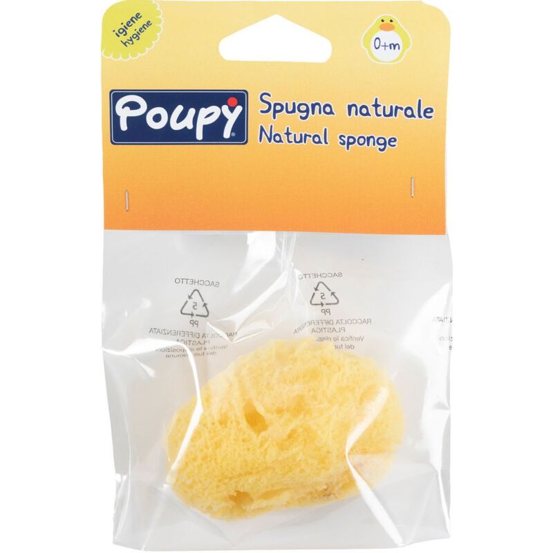 foto del prodotto spugna naturale di mare poupy morbida e delicata che assorbe le impurit della pelle dei bambini piccoli da 0 mesi in s .