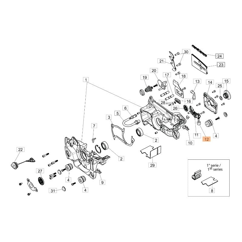 foto del prodotto spugna originale oleomac motosega gsh 40 gsh 400 gsh 510 gsh 560 50310080r