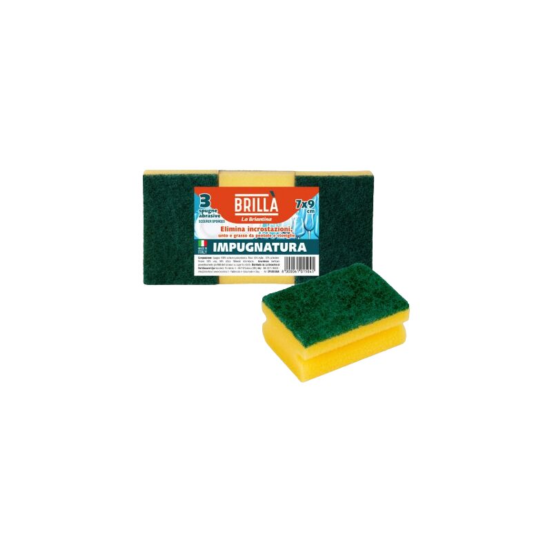 foto del prodotto spugne abrasive impugnatura 3pz