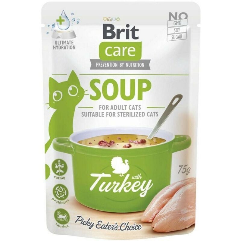 foto del prodotto spuntino per cat brit care soup tacchino