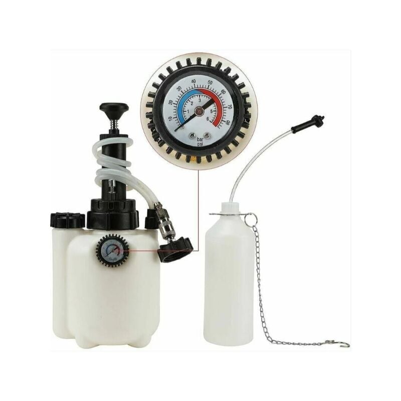 foto del prodotto spurgo freni auto 3l, spurgo liquido freni, con adattatore e20, pressione di esercizio 10 30 psi, spurgo freni