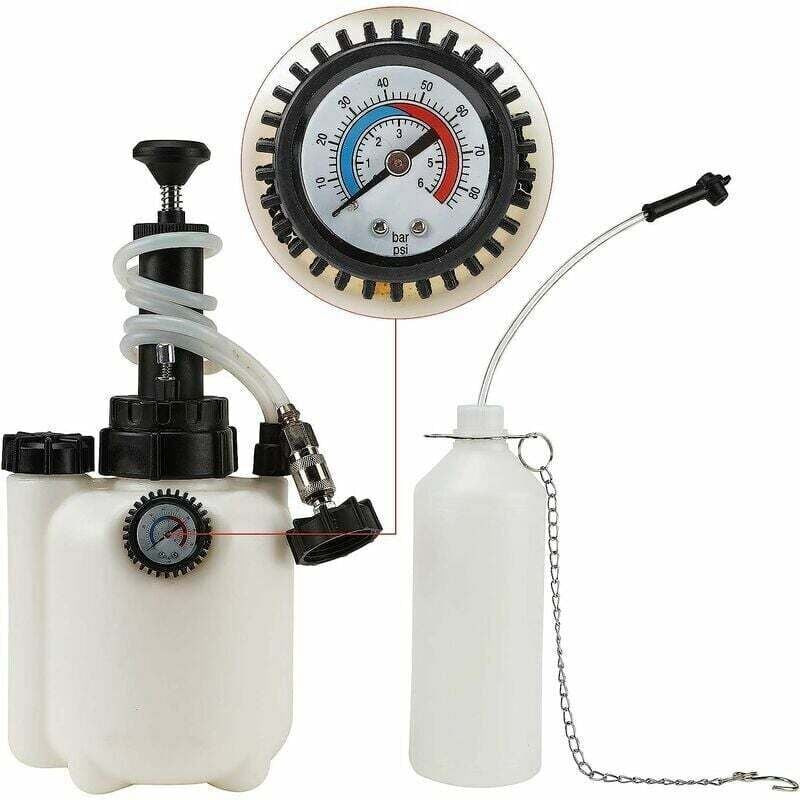 foto del prodotto spurgo freni per auto da 3 litri, spurgo liquido freni, con adattatore e20, pressione di esercizio 10 30 psi, spurgo freni