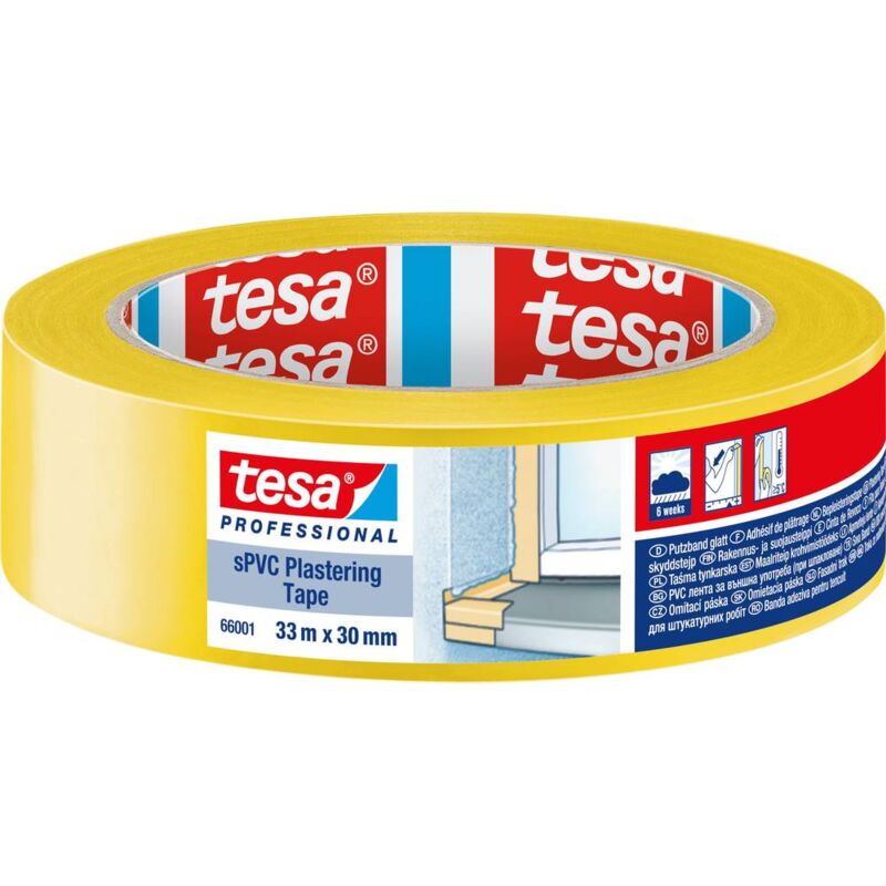 foto del prodotto spvc 66001 00000 00 nastro goffrato professional giallo l x l 33 m x 30 mm 1 pz. tesa