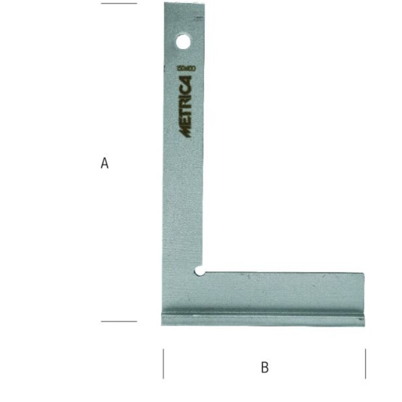 foto del prodotto squadra a cappello acciaio zn 150x100 mm