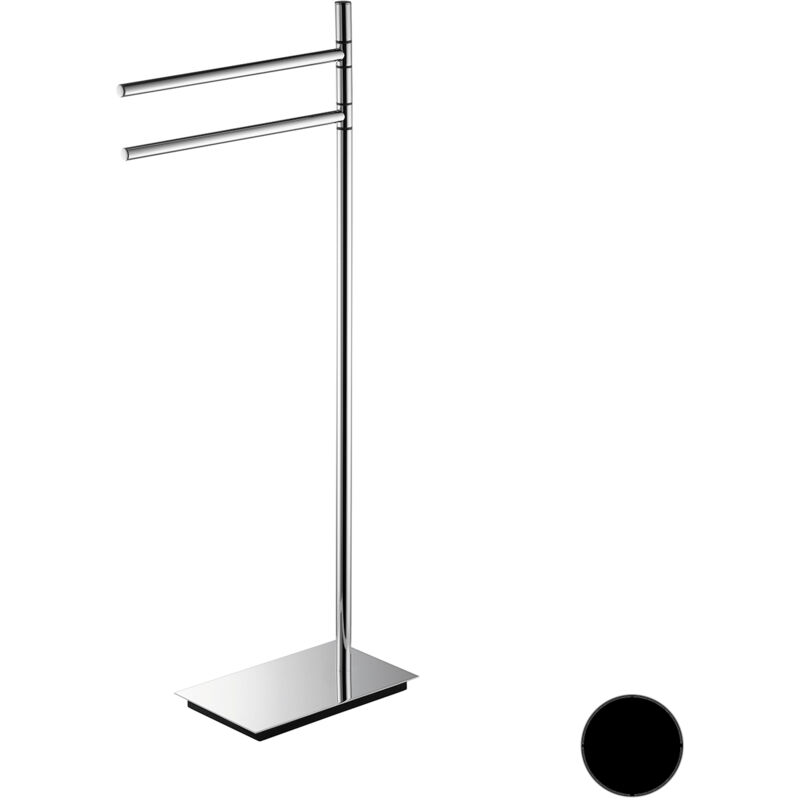 foto del prodotto square piantana 2 porta salviette nero opaco codice prod b99010nm colombo design