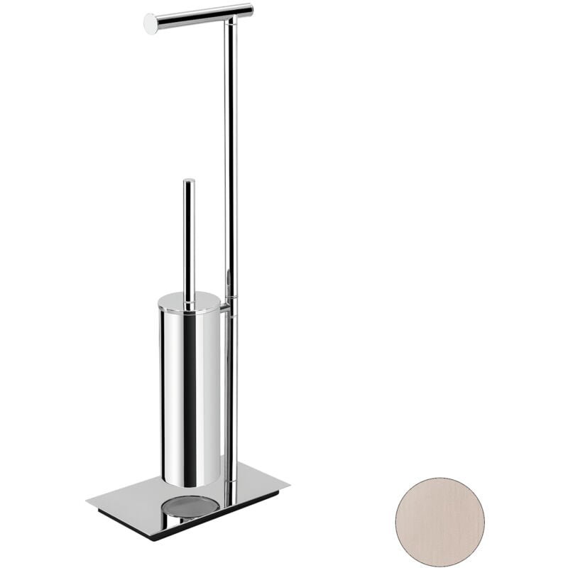 foto del prodotto square piantana 67 hps1 portarotolo con scopino zirconium codice prod b99070hps1 colombo design