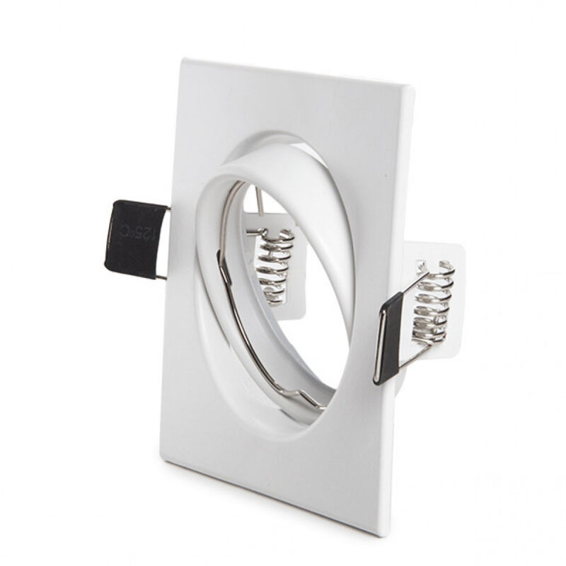 foto del prodotto squillare riflettore downlight inclinabile piazza alluminio bianco83 83mm