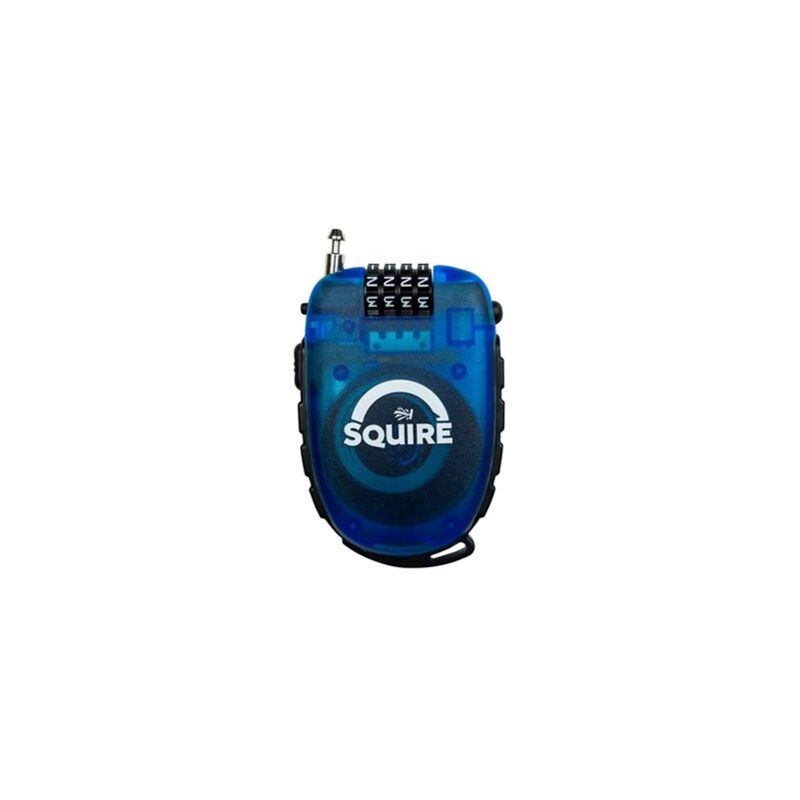 foto del prodotto squire lucchetto a combinazione retrac max con cavo retrattile da 90 cm e pulsante di sgancio rapido e ritiro