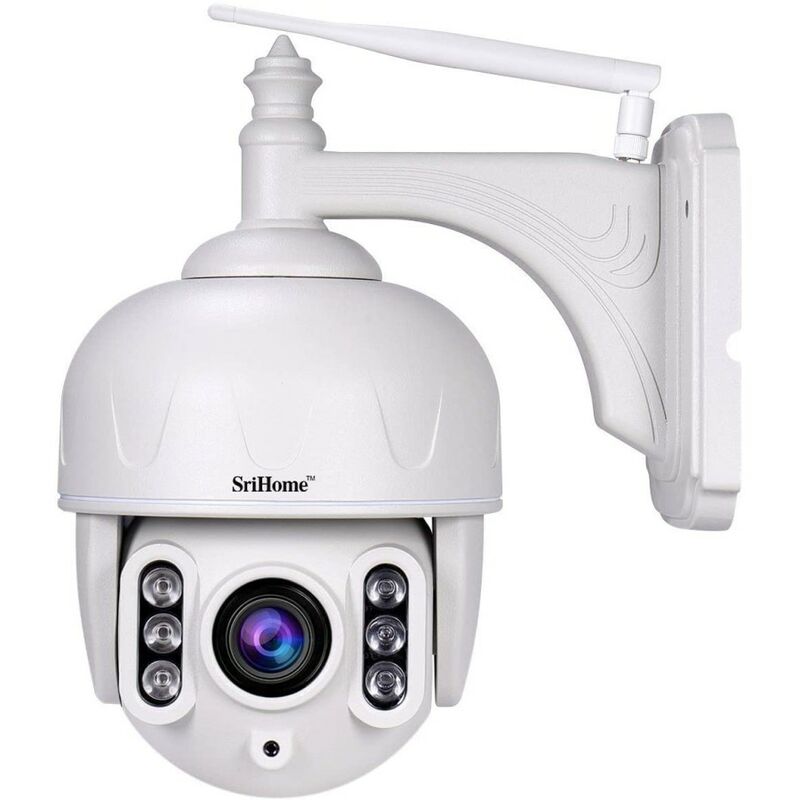foto del prodotto srihome telecamera hd sh028 b 5mp h.265 con wifi ap hotspot wireless, infrarossi, hd ir cut, onvif, p2p, supporto sd e audio.