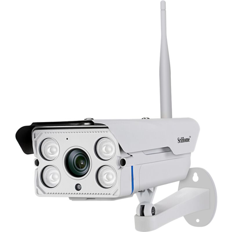 foto del prodotto srihome telecamera wifi sh027 ip camera wireless, 3.0 megapixel hd, ir cut, onvif, p2p, supporto sd e audio in out 