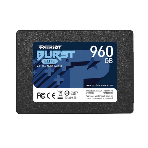 foto del prodotto ssd patriot 960gb burst elite 2.5 sata3 read 450mb write 320 mb s pbe960gs25ssdr