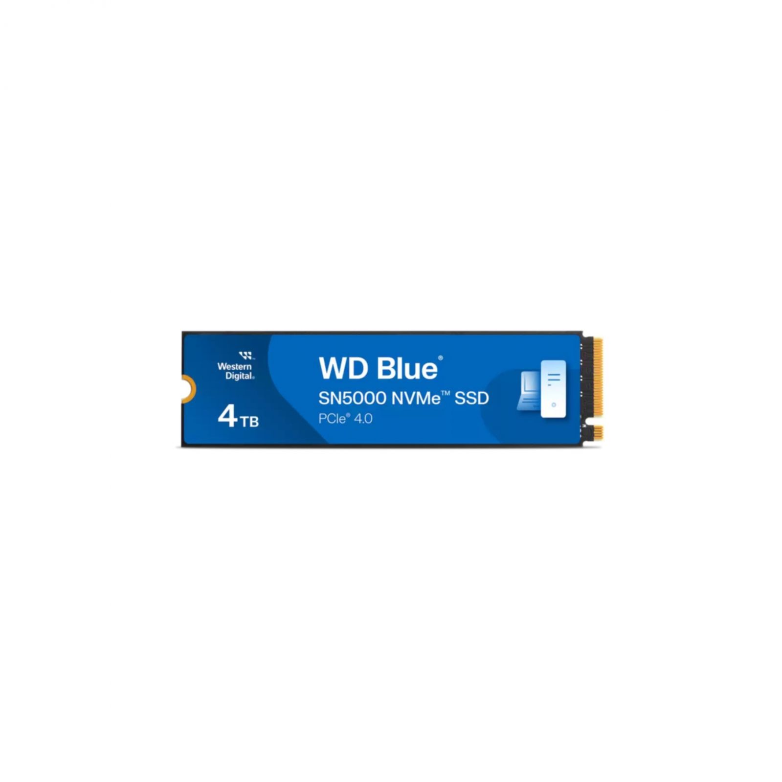 foto del prodotto ssd wd blue 4tb sn5000 nvme m.2 pcie 4.0 x4 wds400t4b0e