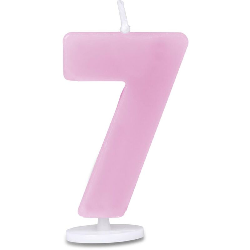 foto del prodotto st dter numero 7 4,5 cm candela rosa