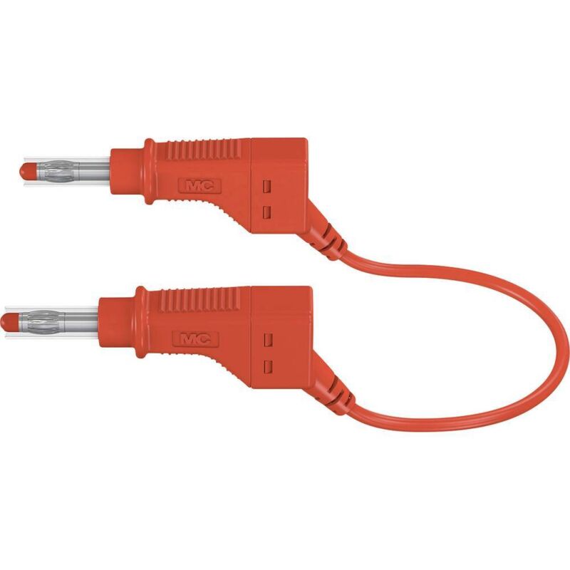 foto del prodotto st ubli xzg425 sil puntali di sicurezza spina a banana 4 mm spina a banana 4 mm 1.00 m rosso 1 pz.