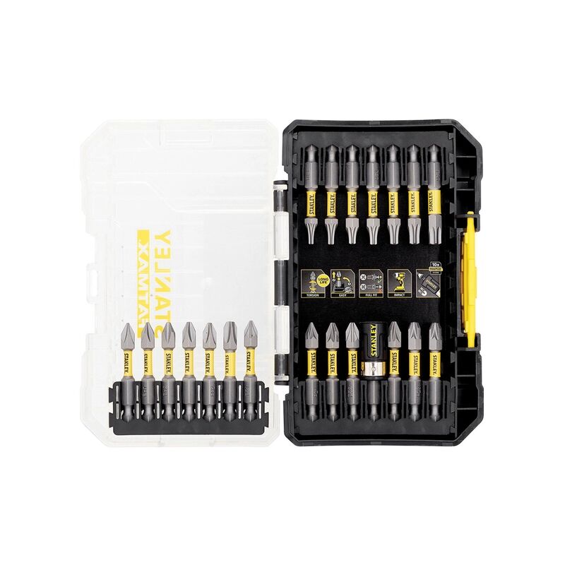 foto del prodotto sta88558 xj fatmax set punte cacciavite torsione miste 22 pezzi stanley