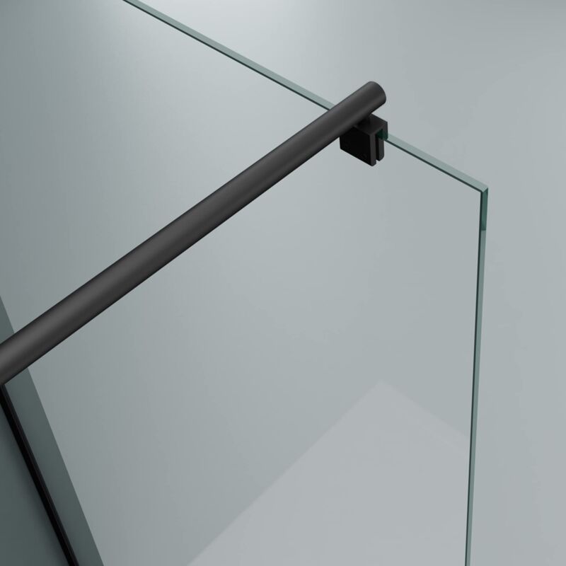 foto del prodotto stabilizzatore per parete in vetro bram1, barra asta per box doccia walk in, 80 120cm forma tondo, nero doporro