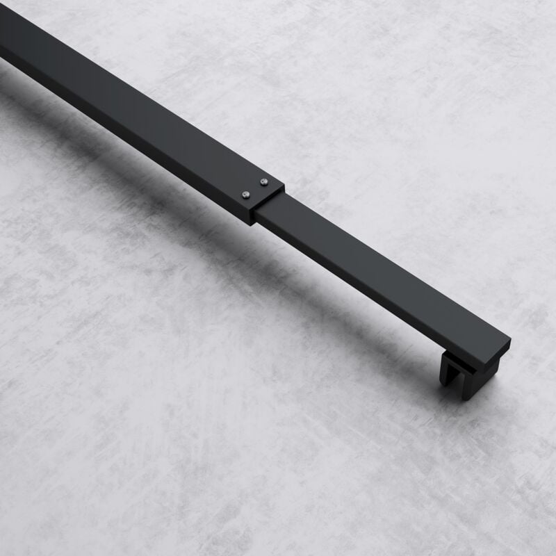foto del prodotto stabilizzatore per parete in vetro bram3, barra asta per box doccia walk in, 70 120cm forma quadrato, nero doporro