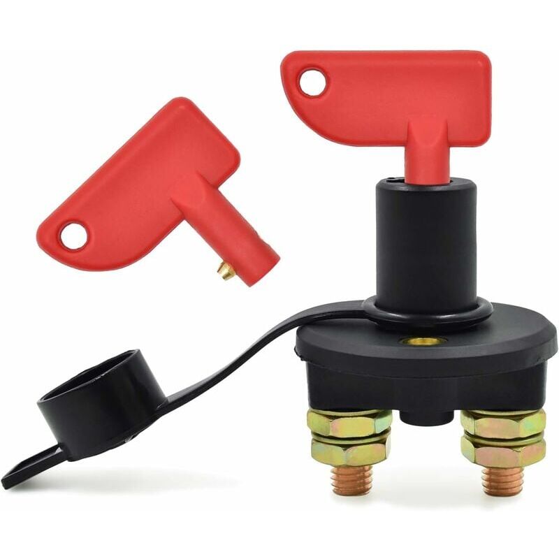 foto del prodotto staccabatteria per auto, 12 24v, 500a max interruttore isolatore interruttore di emergenza automobilistico per auto, interruttore automatico batteria