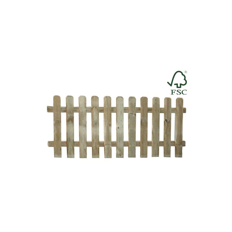 foto del prodotto staccionata lasa in legno di pino naturale per recinzioni giardino e terrazzo 180 x h 100 cm