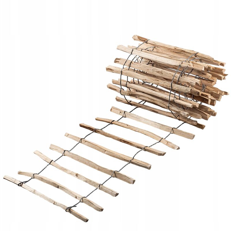 foto del prodotto staccionata per giardino in nocciola, ganivelle naturale e resistente per delimitazione dello spazio esterno 7 9 cm, 60 x 500 cm kadax