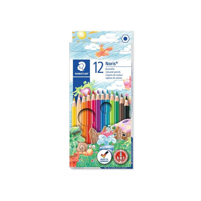 foto del prodotto staedtler 12 pezzi noris club pastelli colorati colori assortiti