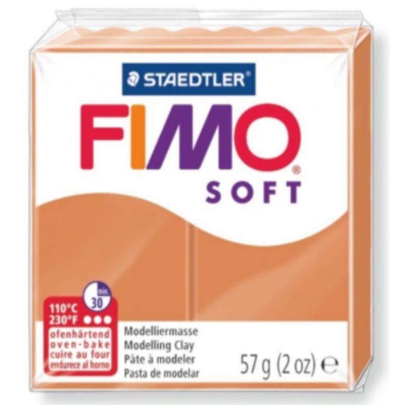 foto del prodotto staedtler fimo soft pasta modellabile sintetica 57gr colore cognac 76