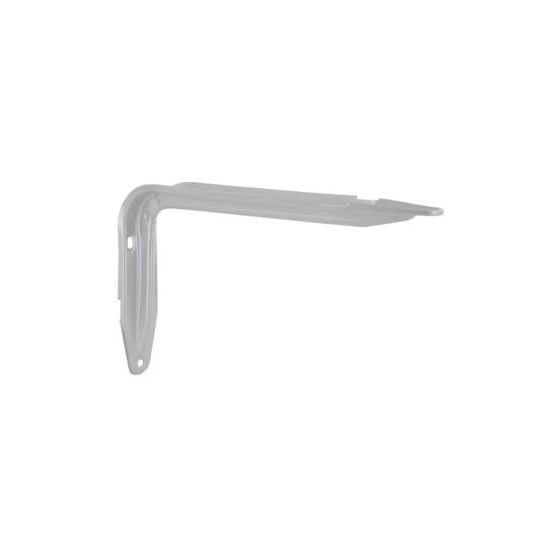 foto del prodotto staffa angolare imbutita in acciaio epossidico bianco, h.150 w.230 mm, per coppia.