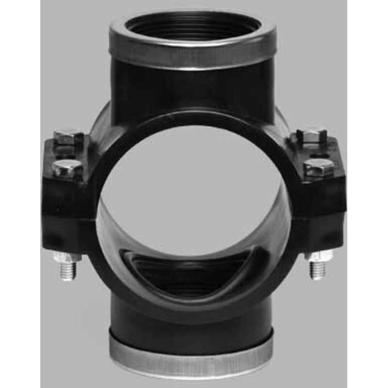 foto del prodotto staffa doppia con rinforzo e guarnizione piatta pn 10 - 25 x 3 4