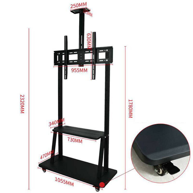 foto del prodotto staffa pavimento 37 100 ruote ripiano vesa max 900x600 120kg