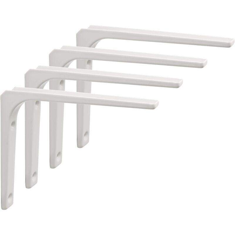 foto del prodotto staffa per mensola a parete, 4 pezzi staffa in metallo 150 mm x 125 mm staffa per mensola resistente supporto per mensola a parete per decorazione da