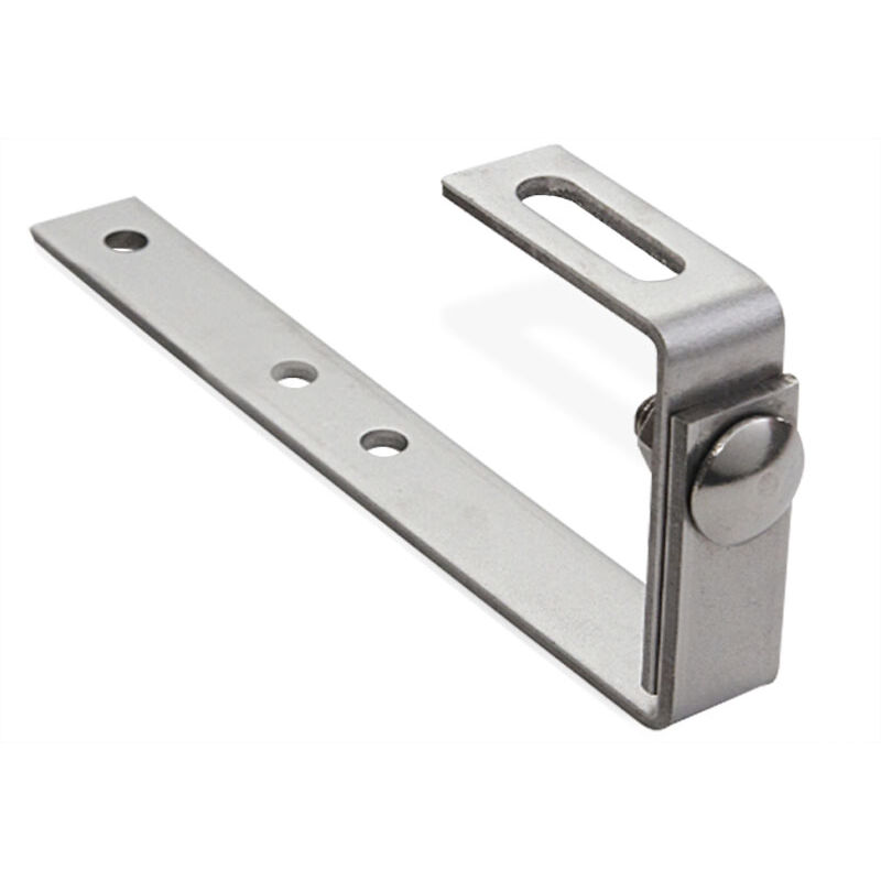foto del prodotto staffa regolabile a l in acciaio inox per tetto in ardesia, lunghezza 225 mm